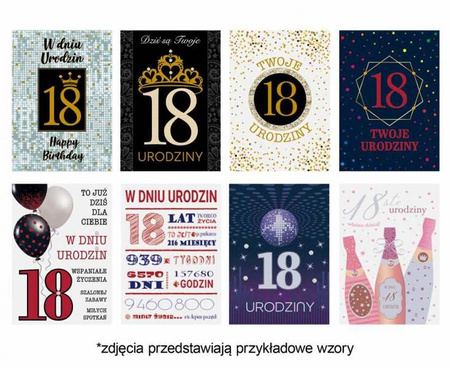 Laurka Lux Edition B6LUX 127x180 Urodziny 18-stka zest. 722 Grafika - Chłopak, Dziewczyna