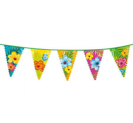 Banner z flagami Hibiscus 6 m kwiaty hawaje girlanda hawajska