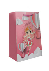 TORBA PREZENTOWA LALKA Z SKAKANKĄ 3D 18X24X8,5 CM