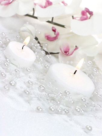 GIRLANDA PERŁOWA BIAŁA