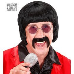 PERUKA PIOSENKARZ CZARNA