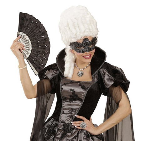 MASKA ANTYCZNA CZARNO-SREBRNA