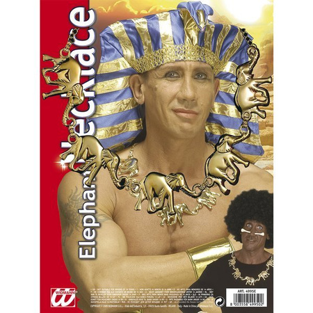 NASZYJNIK SŁONIE SŁOŃ EGIPT FARAON KARNAWAŁ