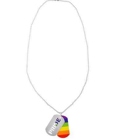 NASZYJNIK SREBRNO-TĘCZOWY PRIDE