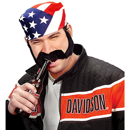 ZESTAW BOKOBRODÓW I WĄSY SZTUCZNE CZARNE