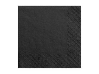 SERWETKI 33X33cm CZARNE