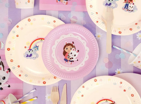 TALERZYKI PAPIEROWE KOCI DOMEK GABI 6 SZT 18 CM 