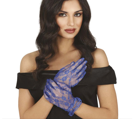  BLUE LACED GLOVES 22 CMS
