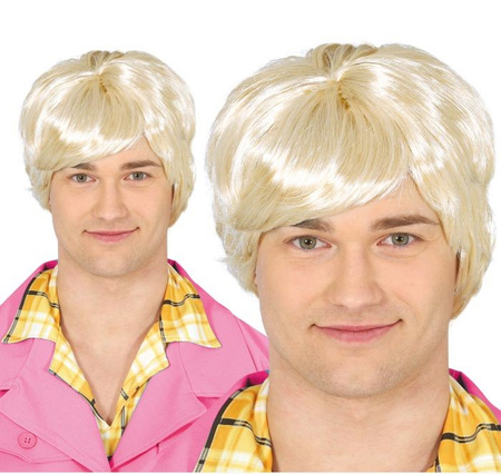 PERUKA MĘSKA BLOND Z LAT 80.