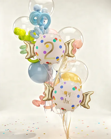 BALON FOLIOWY CUKIEREK 2 CYFRA 61 X 37 CM 