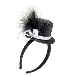 MINI KAPELUSIK NA OPASCE CZARNY