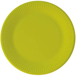 TALERZYKI PAPIEROWE LIMONKOWE 23 CM 8 SZT.