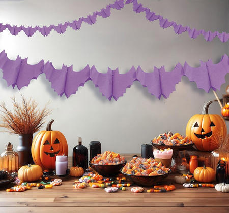 GIRLANDA FIOLETOWY NIETOPERZ 300 CM