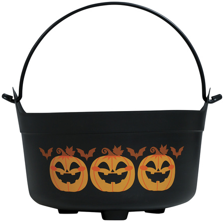 WIADERKO Z DYNIAMI CZARNE 23X10 CM HALLOWEEN