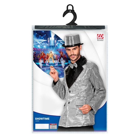 MĘSKA MARYNARKA CEKINOWA SREBRNA