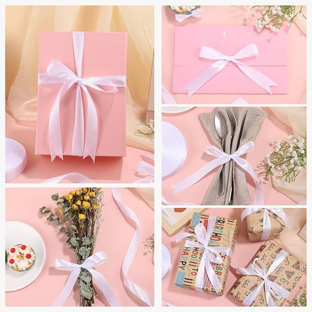 TASIEMKA SATYNOWA BIAŁA 12mm/25m