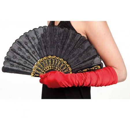 Wachlarz czarny Granada hiszpański hiszpania flamenco