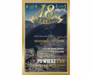 KARTKA OKOLICZNOŚCIOWA 18 URODZINY 13 X 20,5 CM