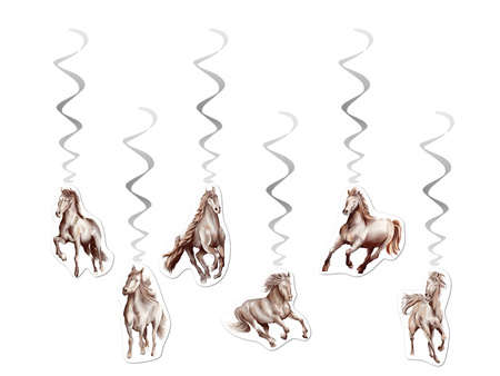 ŚWIDERKI KONIKI SREBRNE 6 SZT