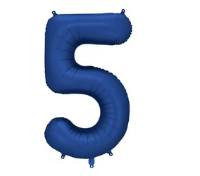 BALON FOLIOWY CYFRA 5 86CM GRANAT