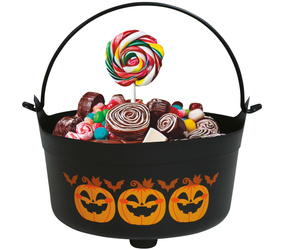 WIADERKO Z DYNIAMI CZARNE 23X10 CM HALLOWEEN