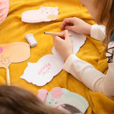 ZAPROSZENIA URODZINOWE KOTKI 6 SZT