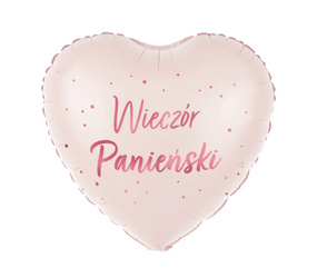 BALON FOLIOWY WIECZÓR PANIEŃSKI 45 CM SERCE