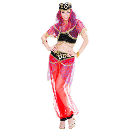 "HAREM DANCER" (top with vest, pants, headpiece with veil)