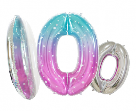 BALON FOLIOWY CYFRA 0 KOSMOS 78 CM