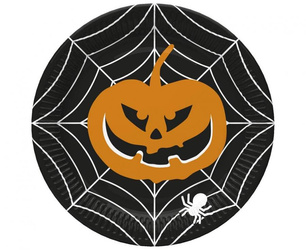 TALERZYKI PAPIEROWE HALLOWEEN DYNIA 23 CM 8 SZT