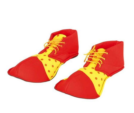 BUTY KLAUNA CZERWONO-ŻÓŁTE