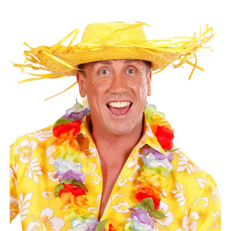 KAPELUSZ HAWAJSKI SŁOMKOWY ŻÓŁTY