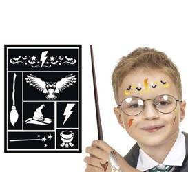 SZABLON DO MAKIJAŻU CZARODZIEJ 14X20 CM