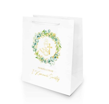 TORBA PREZENTOWA PIERWSZA KOMUNIA  20 X 23 X 10 CM