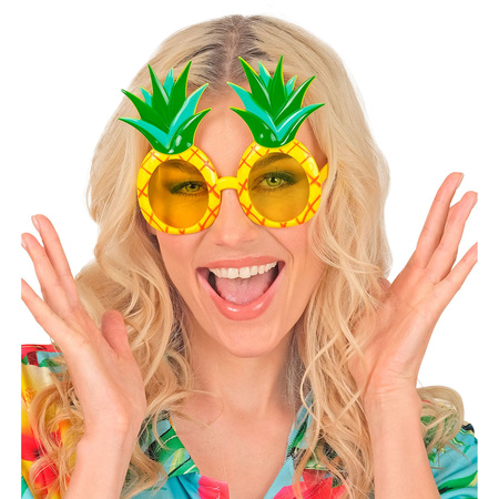 OKULARY ANANASY ŻÓŁTE 