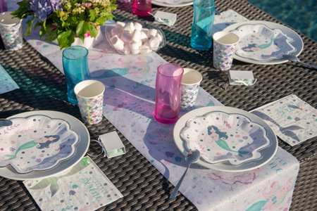 TALERZYKI PAPIEROWE MAŁA SYRENKA 22,7 X 21 CM 10 SZT