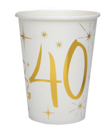 KUBECZKI PAPIEROWE ZŁOTA 40 250 ML 10 SZT.