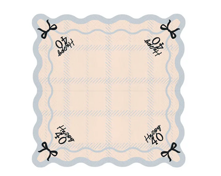 SERWETKI PAPIEROWE 33 CM KREMOWE 40 HAPPY 12 SZT