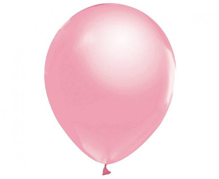 BALONY METALICZNE RÓŻOWE 30 CM 10 SZT LATEKSOWE