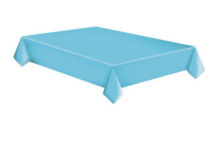 OBRUS PAPIEROWY NIEBIESKI W KROPKI 120 X 180 CM