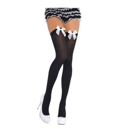 ZAKOLANÓWKI CZARNE Z KOKARDĄ