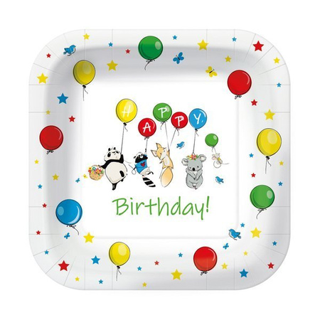 TALERZYKI PAPIEROWE BALLOONS 23 CM 10 SZT.