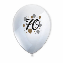 BALONY LATEKSOWE 70 URODZINY 30 CM 6 SZT