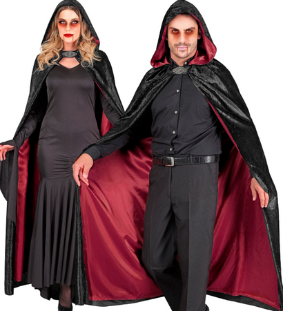 PELERYNA CZARNO-CZERWONA 140 CM