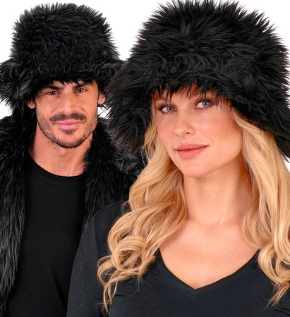 CZAPKA PLUSZOWA CZARNA 