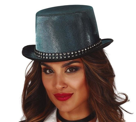 CYLINDER BŁYSZCZĄCY TURKUSOWY