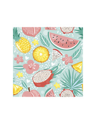 SERWETKI PAPIEROWE EGZOTYCZNE OWOCE 33X33 CM 20 SZT
