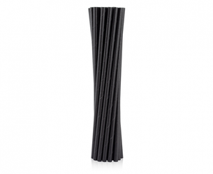 SŁOMKI PAPIEROWE CZARNE 100 SZT