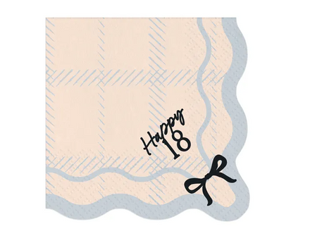 SERWETKI PAPIEROWE 33 CM KREMOWE 18 HAPPY 12 SZT