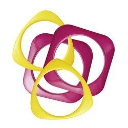 ZESTAW BRANSOLETEK ŻÓŁTE RÓŻOWE 4 SZT